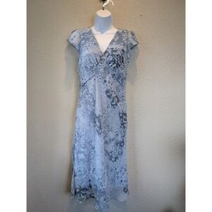 Babydoll Fairy Blue Floral Dress Size 5/6‎ Flutter Sleeve y2k 90s Cottagecore